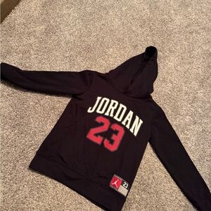 Jordan Black Pullover Hoodie with Red/White 23 Graphic